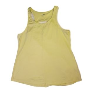NWOT AVIA athletic tank in a yellow textured color wide strap open back  Medium